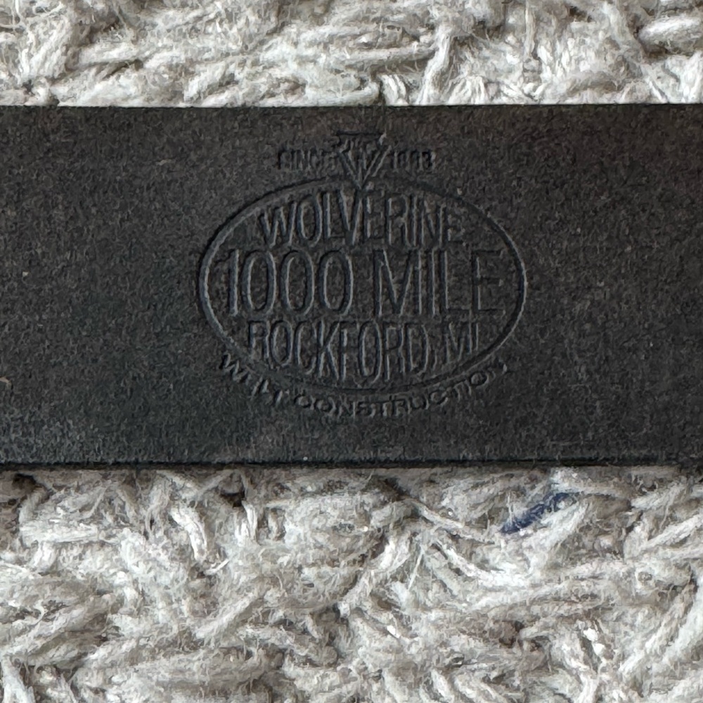 Wolverine 1000 Mile Genuine Horween Leather Black Mens Belts. Few sizes left. - Picture 4 of 5